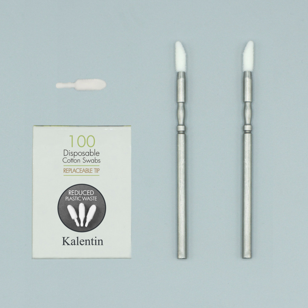 Replaceable Tips - Vegan Cotton Swabs - 100 stk